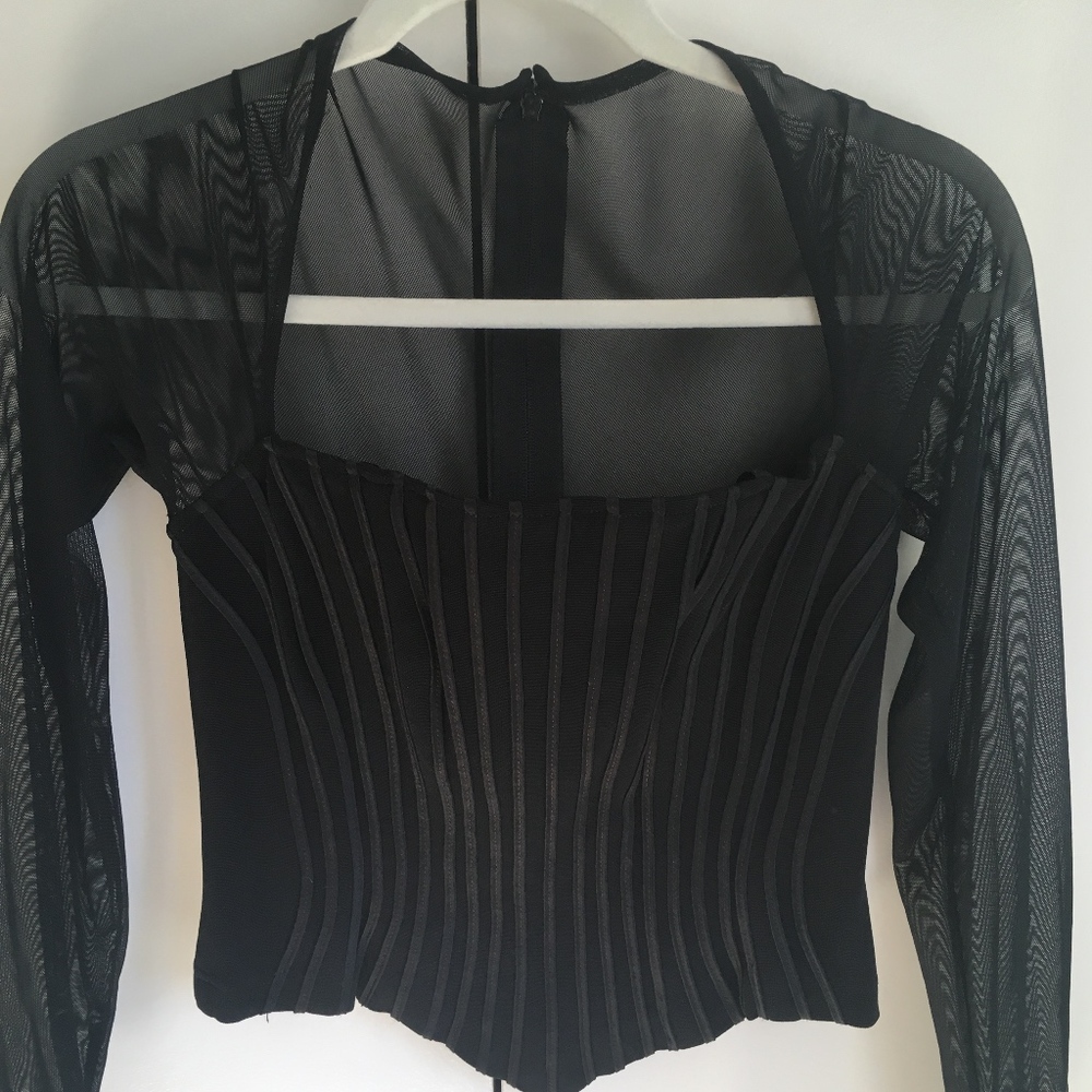 Black corset dress blouse